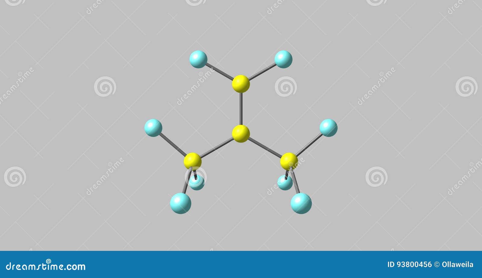 Perfluoroisobutene Molecular Structure Isolated on Grey Stock Illustration  - Illustration of alkene, grey: 93800456