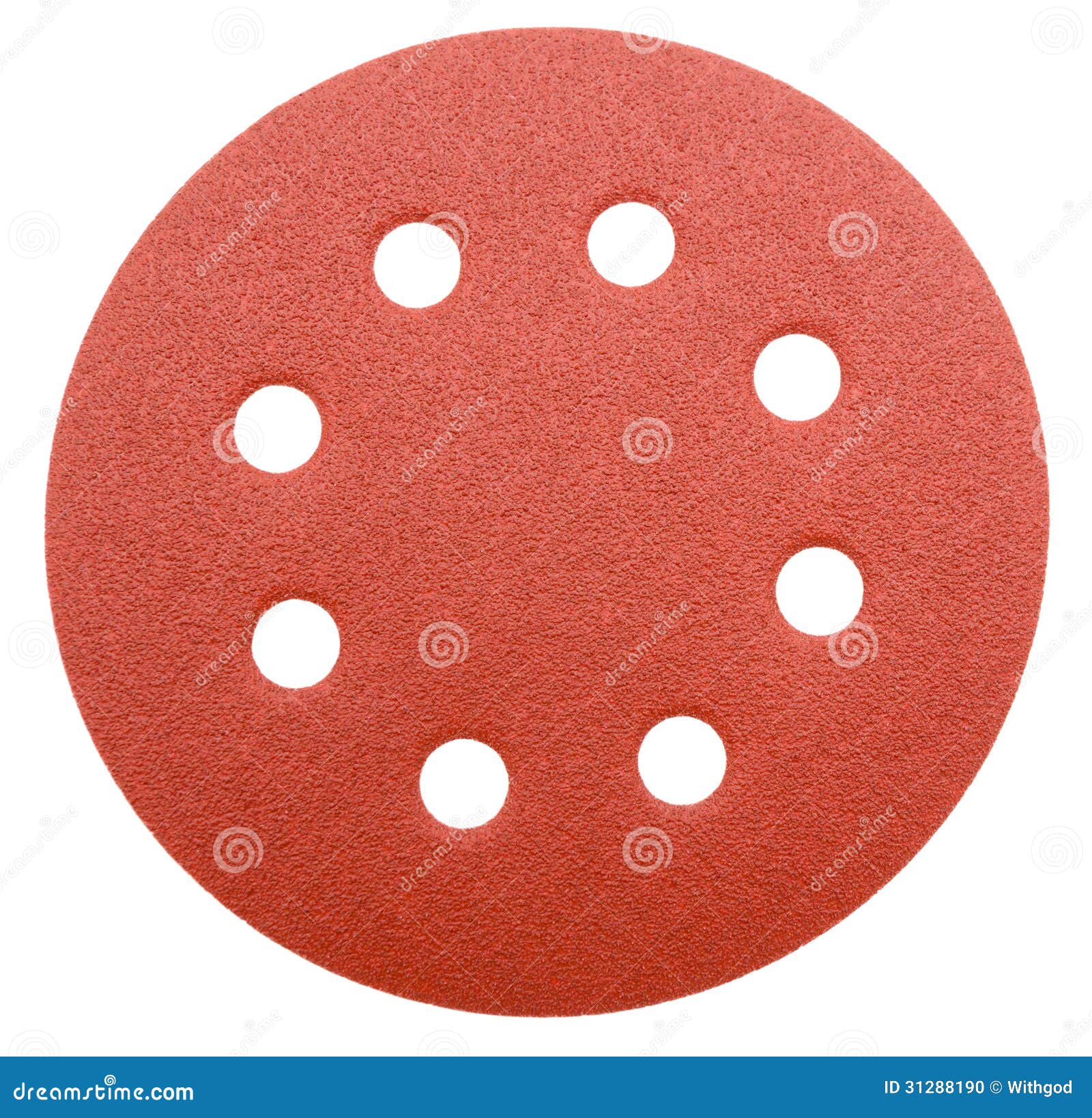 Perforated abrasive wheel stock photo. Image of attachment 31288190