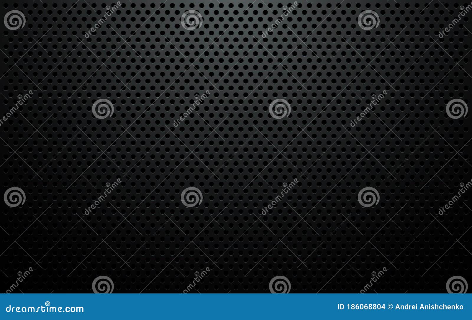 Perforated Black Metal Sheet Background Stock Vector Illustration of