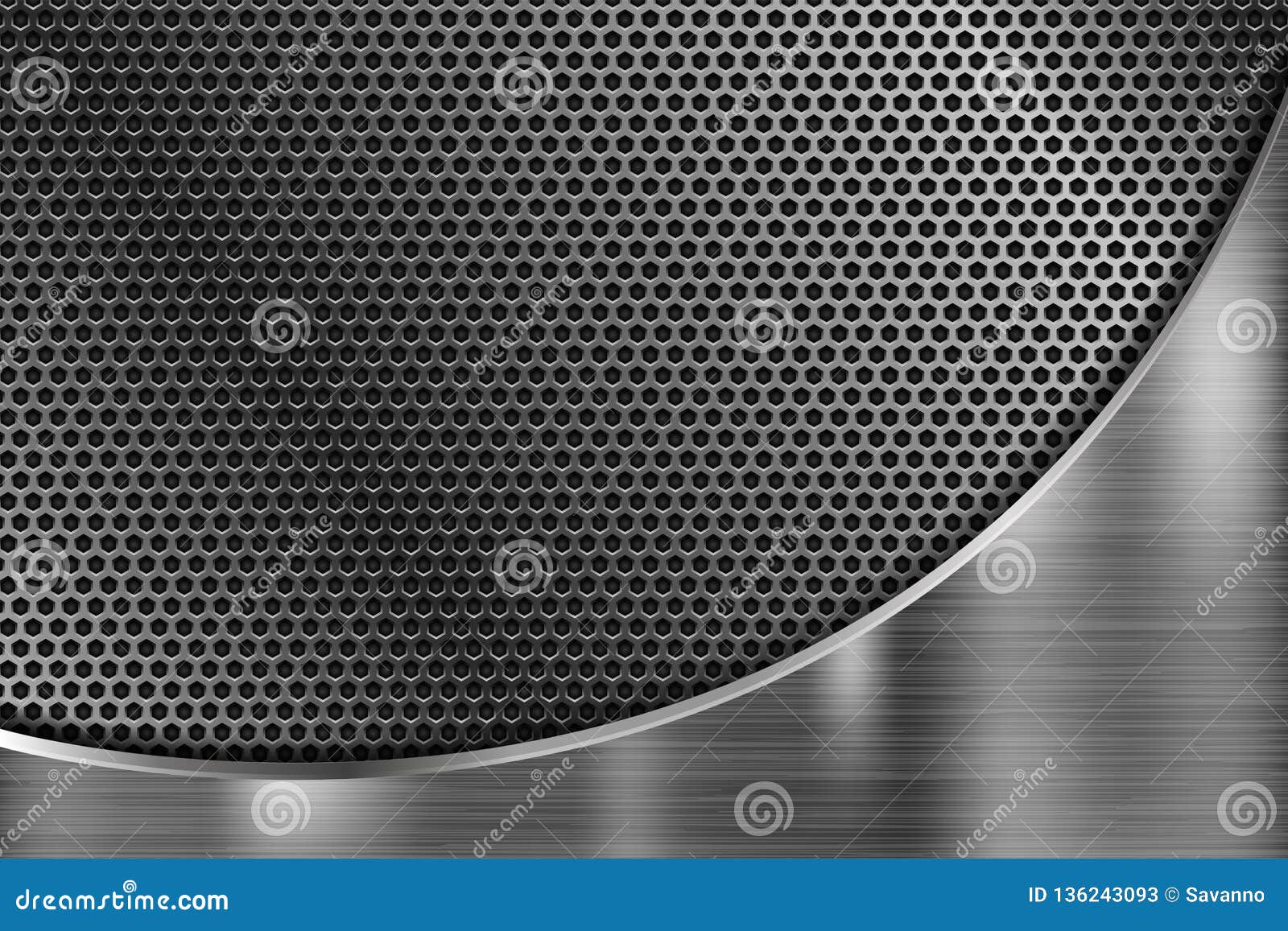 Perforated Metal Texture. Scratched Metallic Surface Stock Vector ...