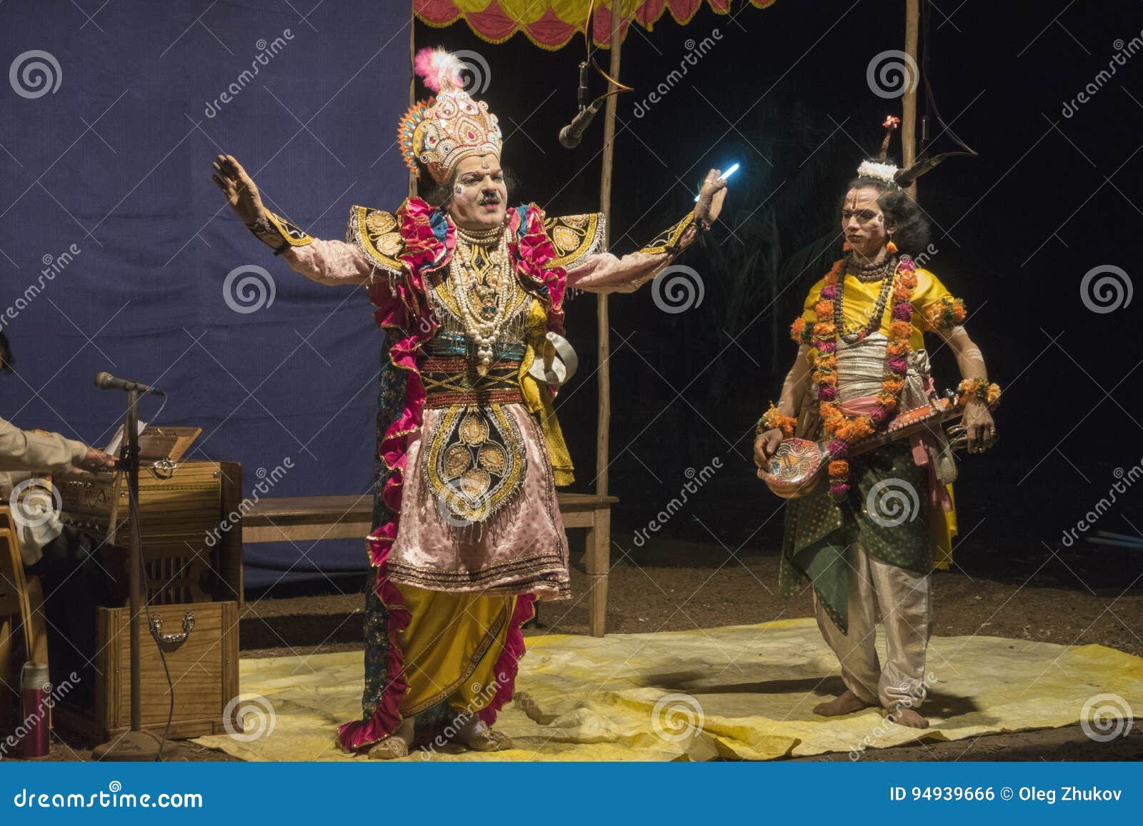 The Performance in Amateur Street Theater in India during Holi ... image