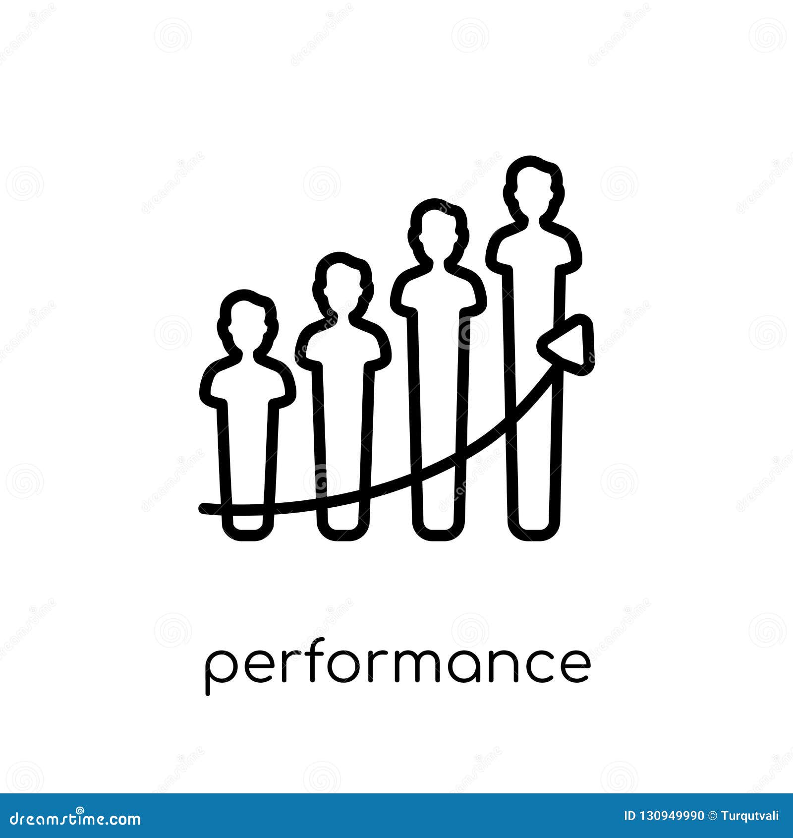 Performance Icon Trendy Modern Flat Linear Vector Performance I Stock
