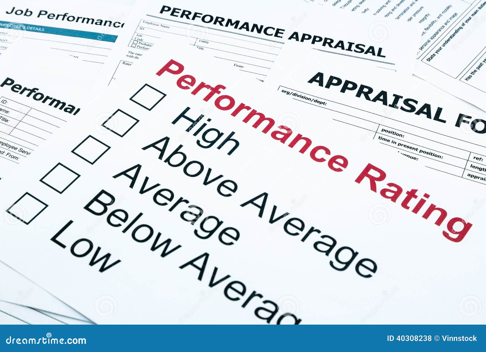 performance rating and appraisal form