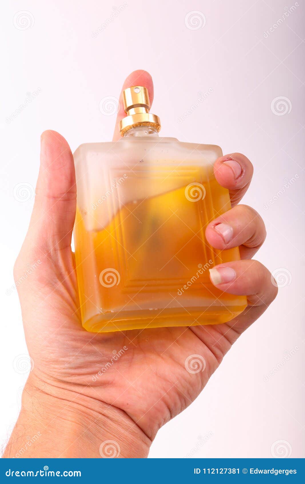 Hand Holding Perfume Bottle Stock Image Image of luxury, elegance