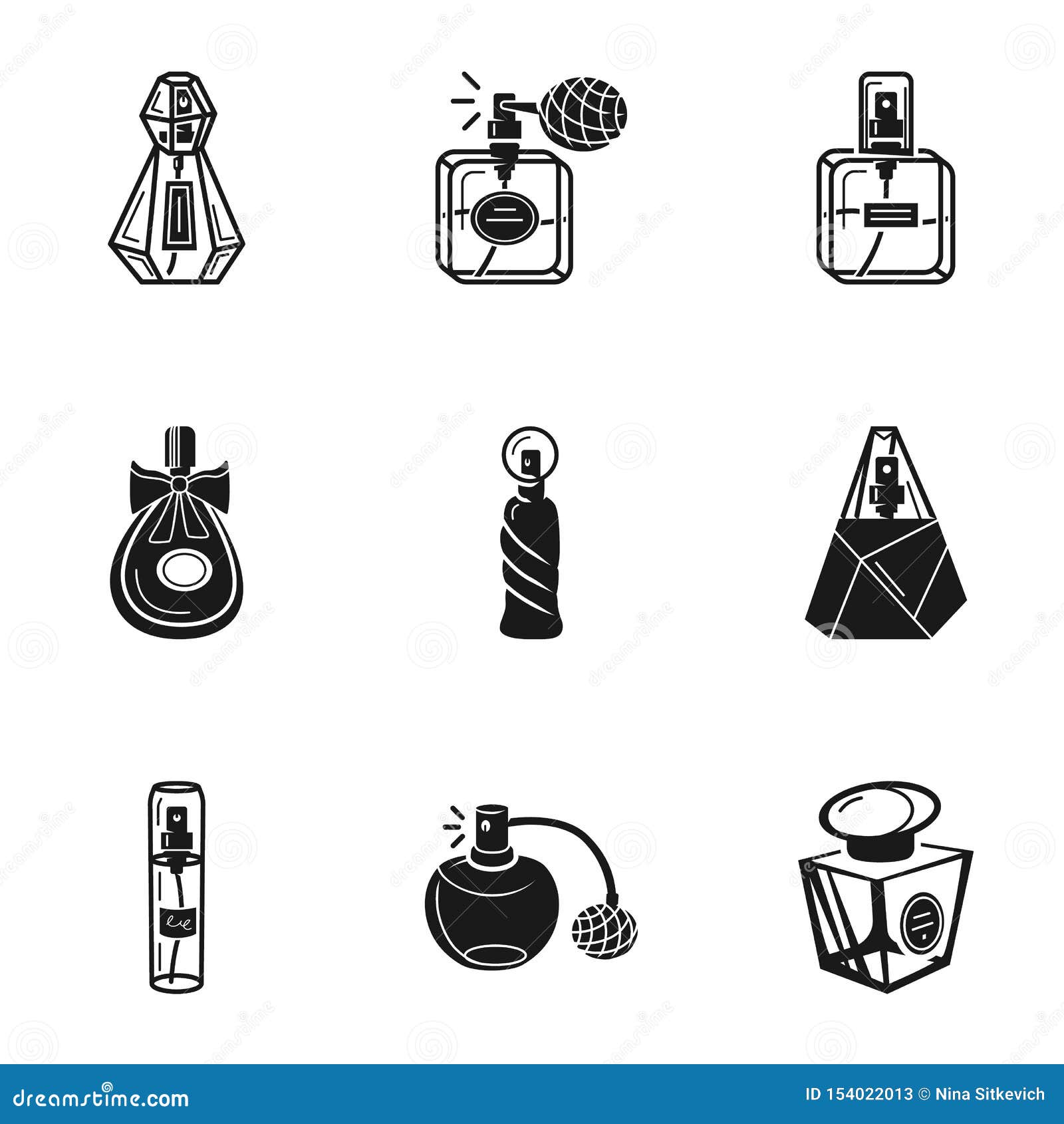 Glass perfume bottle icon. Simple illustration of glass perfume bottle  vector icon for web design isolated on white background Stock Vector