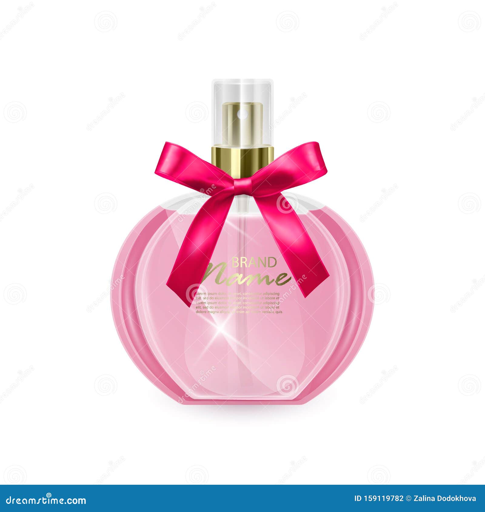 Download Perfume Bottle Mockup On White Background, Cosmetic Glass ...