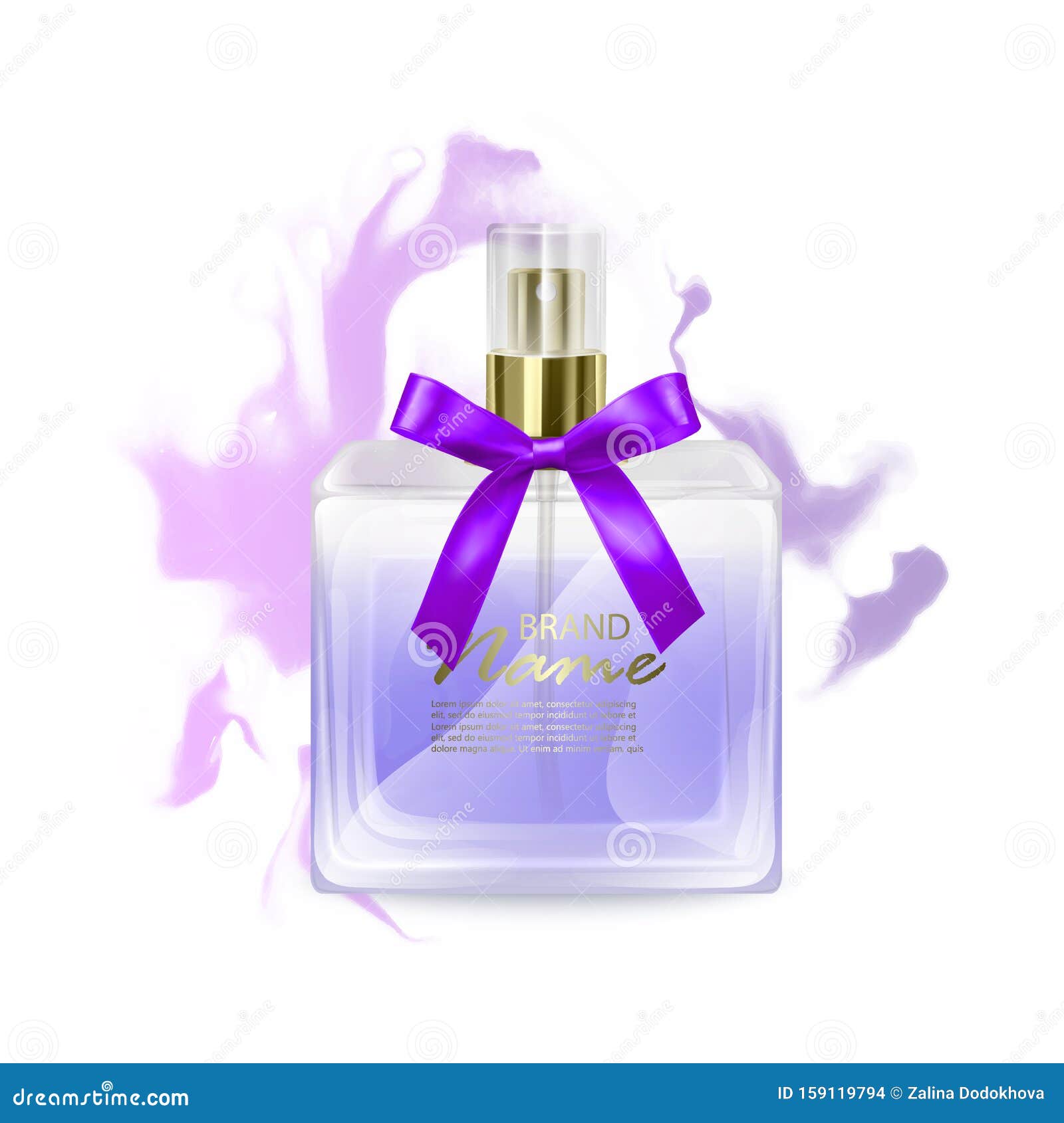 Download Perfume Bottle Mockup On White Background, Cosmetic Glass ...