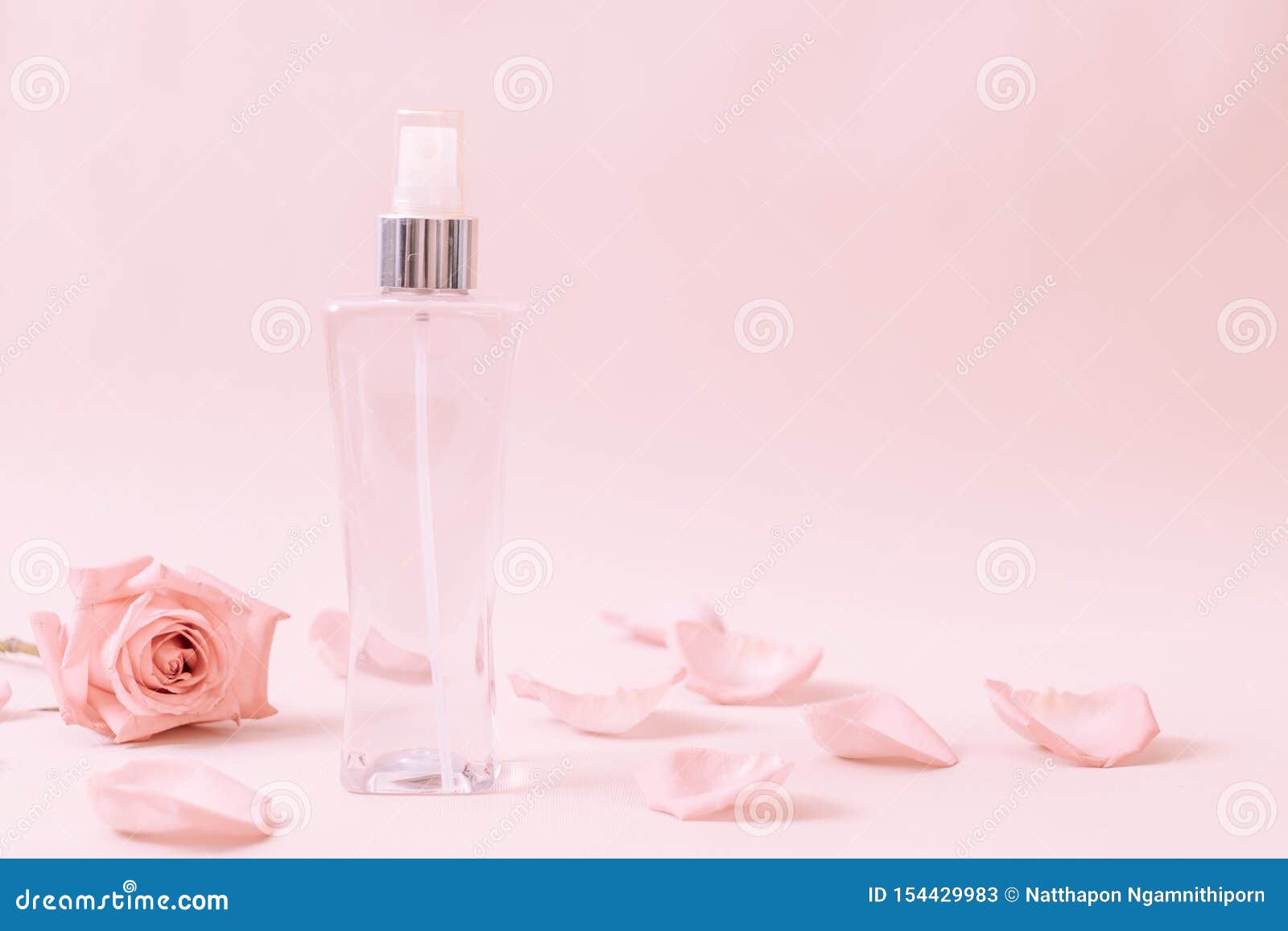 Perfume Bottle with Rose Petal Stock Image Image of flowers, flower