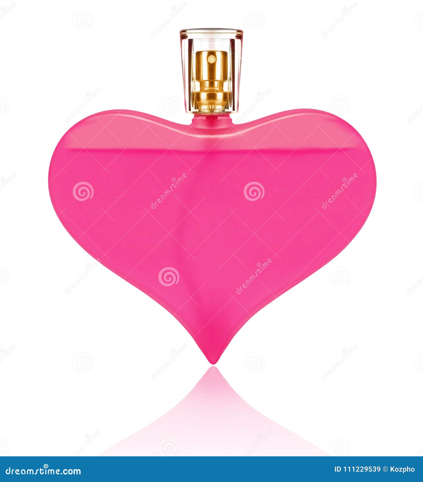 Perfume Bottle in the Shape of a Heart Closeup Stock Image Image of
