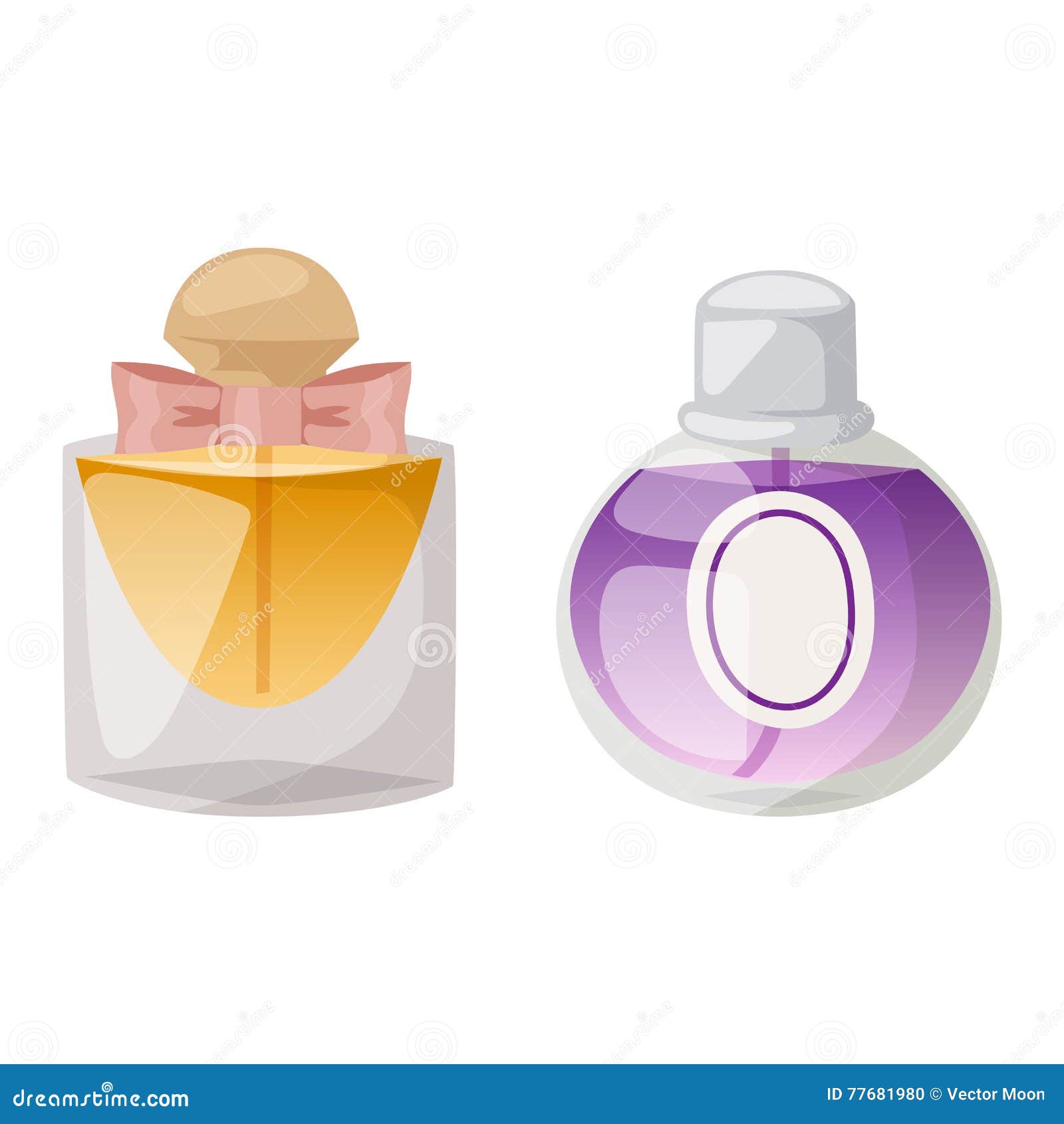 Perfume bottle vector set. stock vector. Illustration of parfum - 77681980