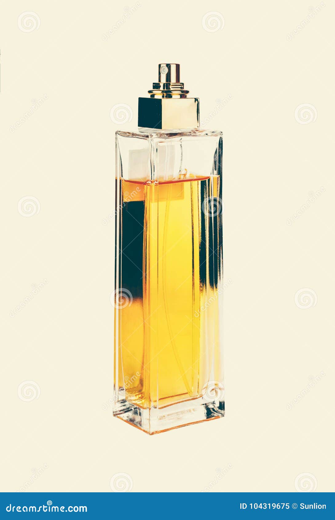 Perfume Bottle with Yellow Liquid Stock Image Image of elegant