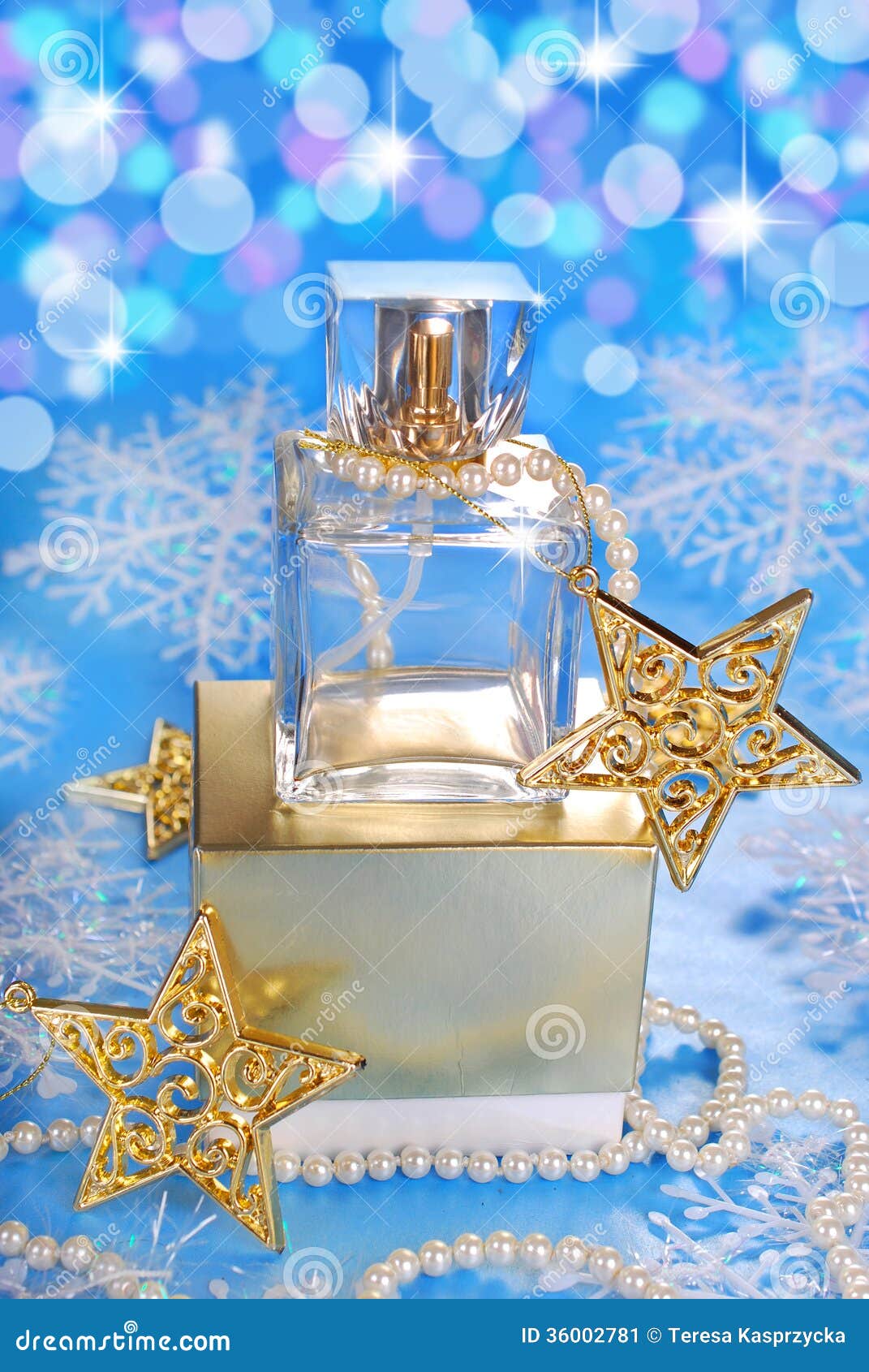 Perfume for christmas stock image. Image of pearls, gift 36002781