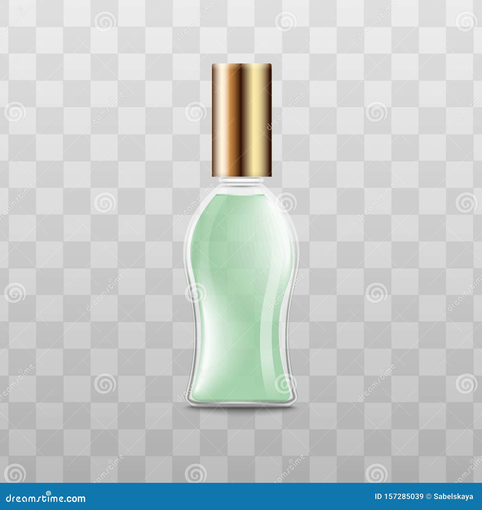 Download Perfume Cosmetic Light Green Bottle Vector Illustration Realistic Mockup Isolated. Stock Vector ...