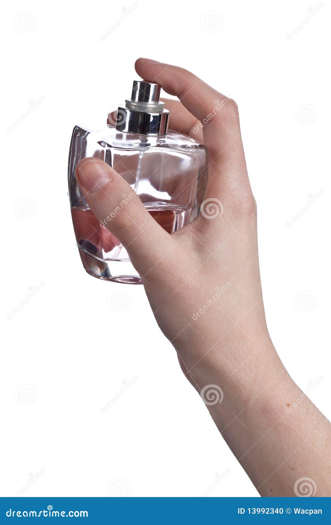 Perfume in hand stock photo. Image of female, giving 13992340