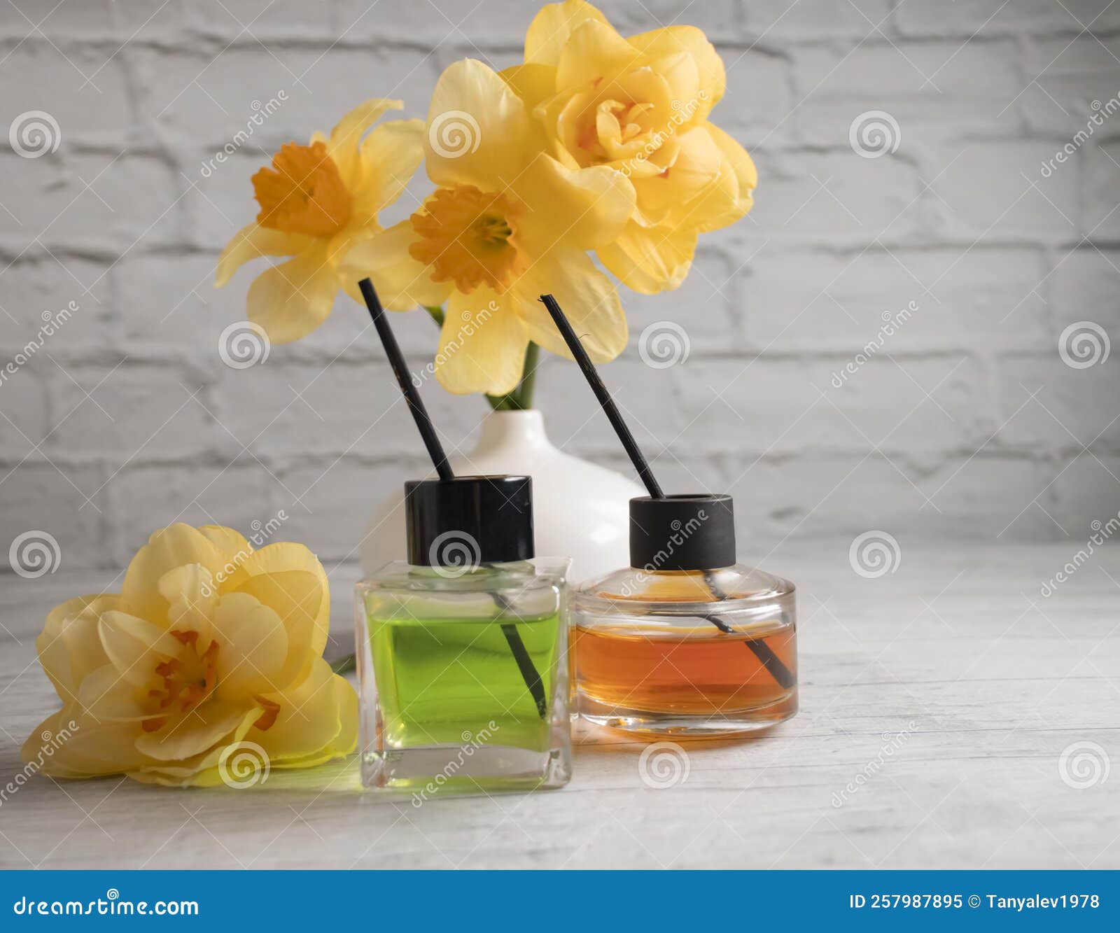 Perfume for Home, Flower Diffuser on a Light Background Stock Image