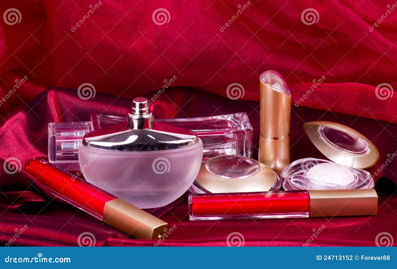 Perfume , Lipstick and Eyeshadow Stock Photo Image of cosmetic