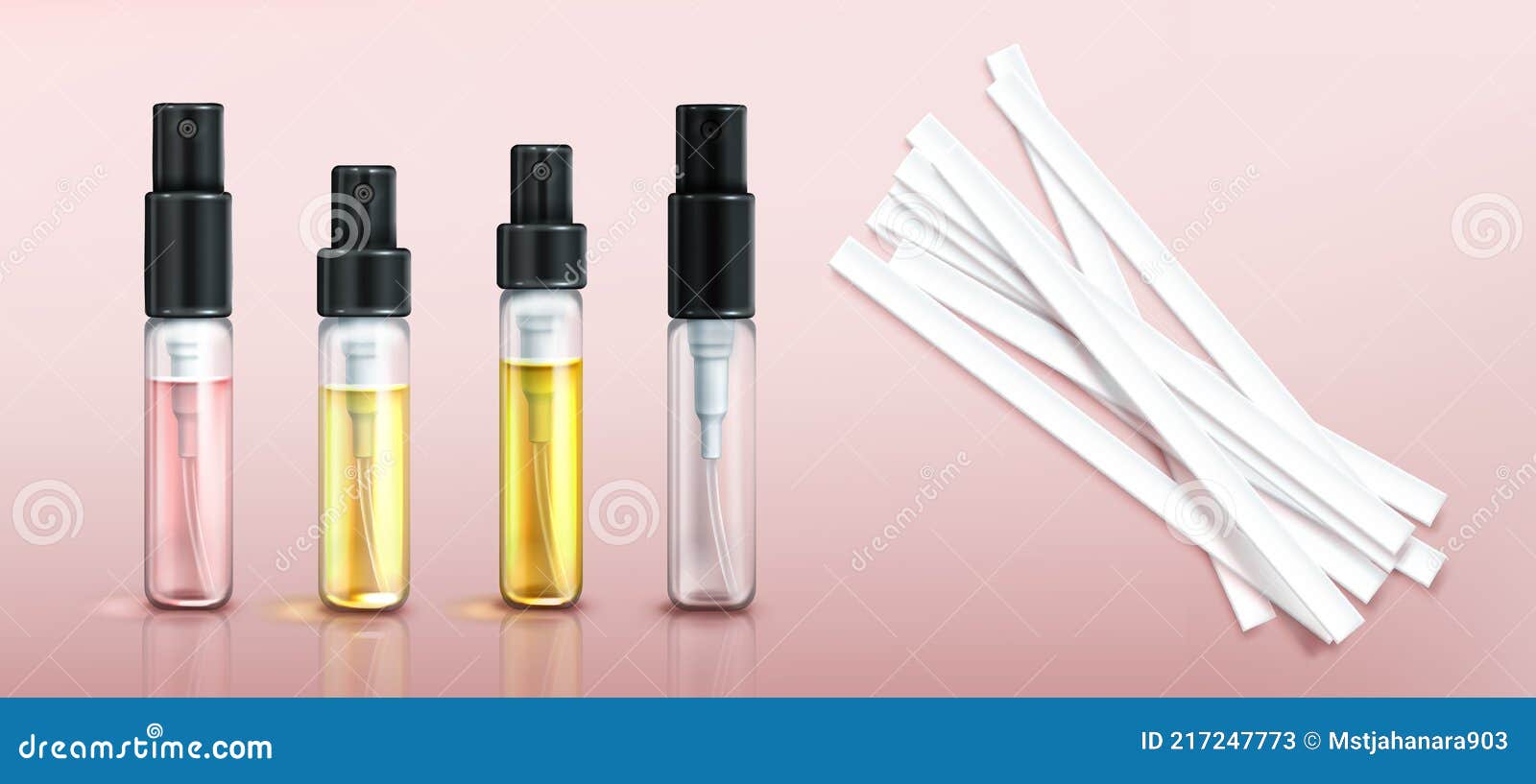 Perfume Tester Mockup Template On Isolated White Background, Travel ...