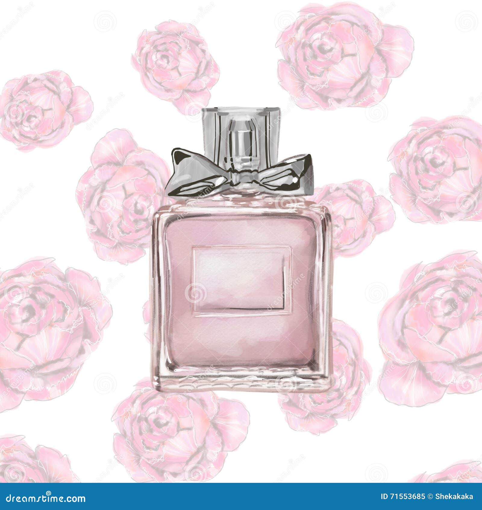 Perfume watercolor stock illustration. Illustration of flavor - 71553685