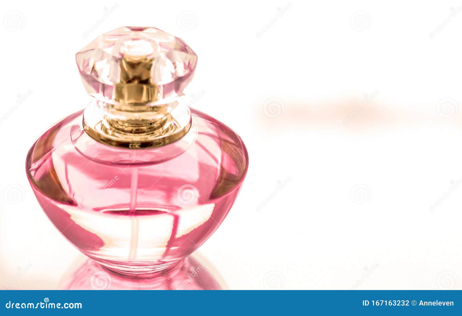 Perfumery, Spa And Branding Concept - Pink Perfume Bottle On Glossy  Background, Sweet Floral Scent, Glamour Fragrance And Eau De Parfum As  Holiday Gift And Luxury Beauty Cosmetics Brand Design Stock Photo