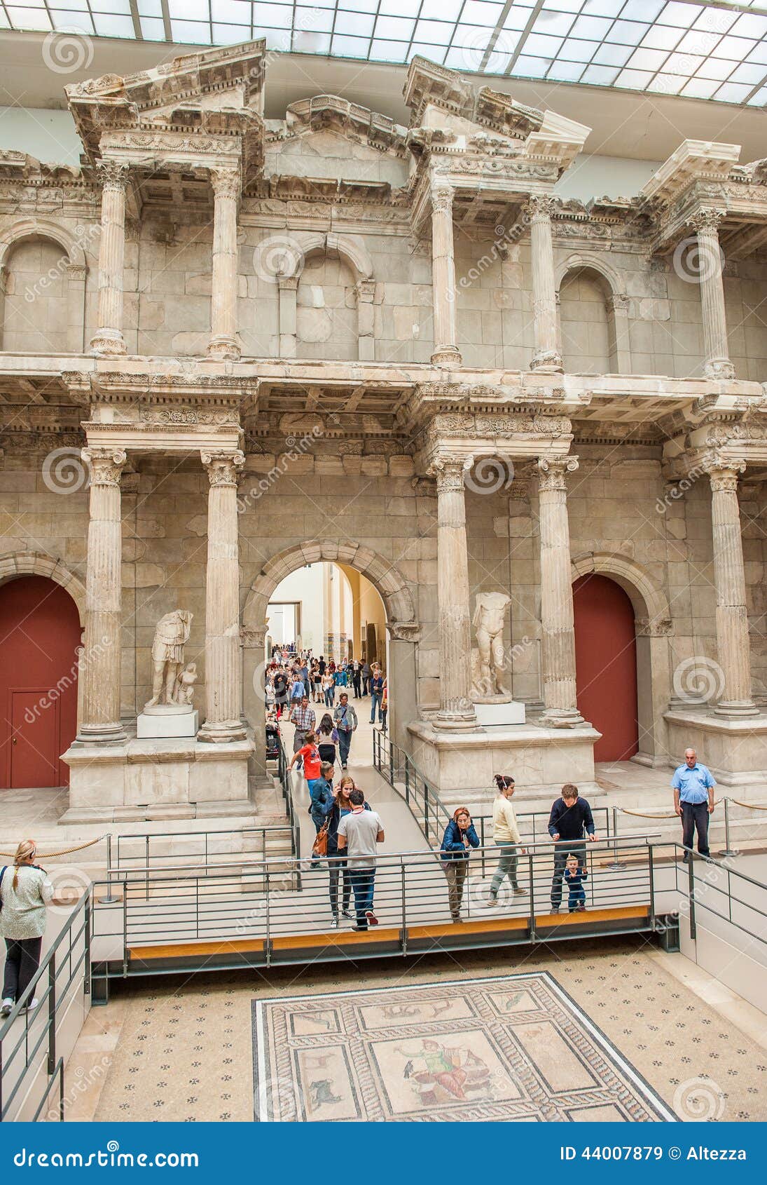 Tourists in Pergamon Museum in Berlin