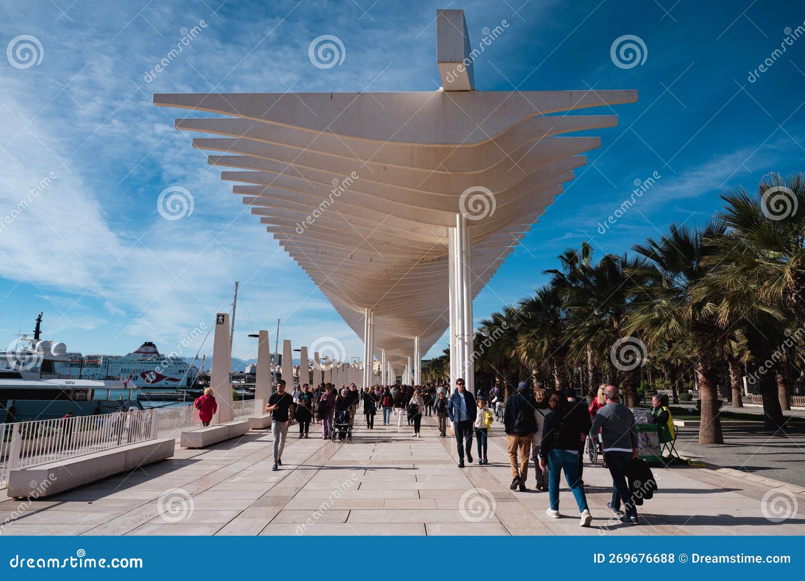 Pergolas of Victoria in Malaga, Spain Editorial Stock Photo Image of