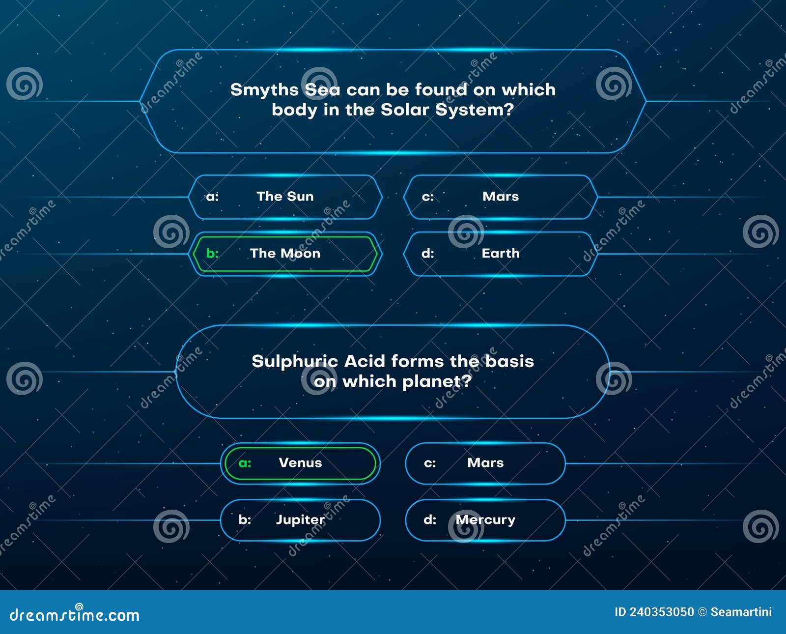 Perguntas Do Jogo Do Quiz Ou Modelos De Escolha Do Menu De Teste Com  Respostas, Fundo Do Vetor. Jogo Do Quiz Ou Trivia O Layout Do Programa De  TV Do Concurso Com