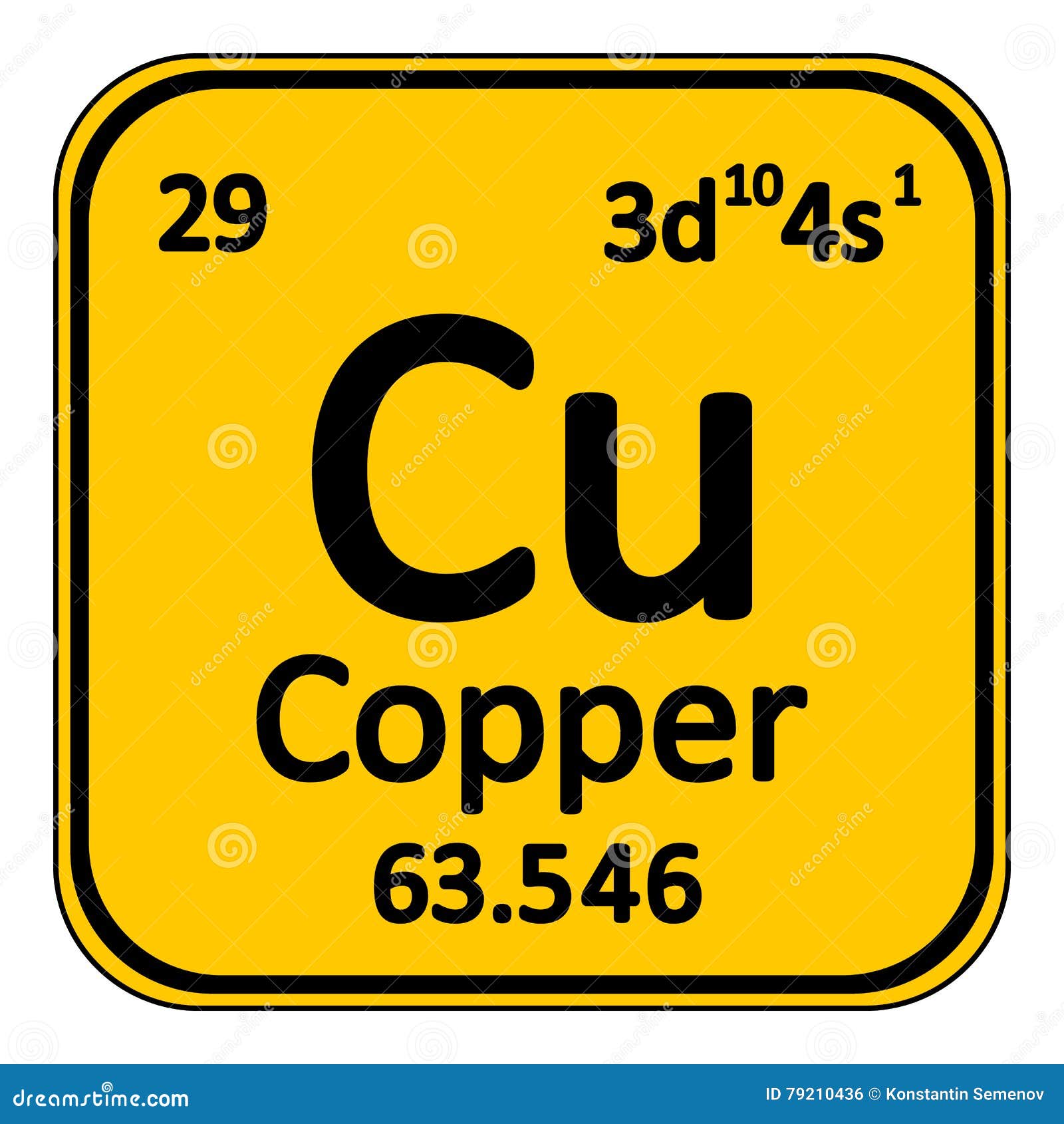 periodic table  copper icon.