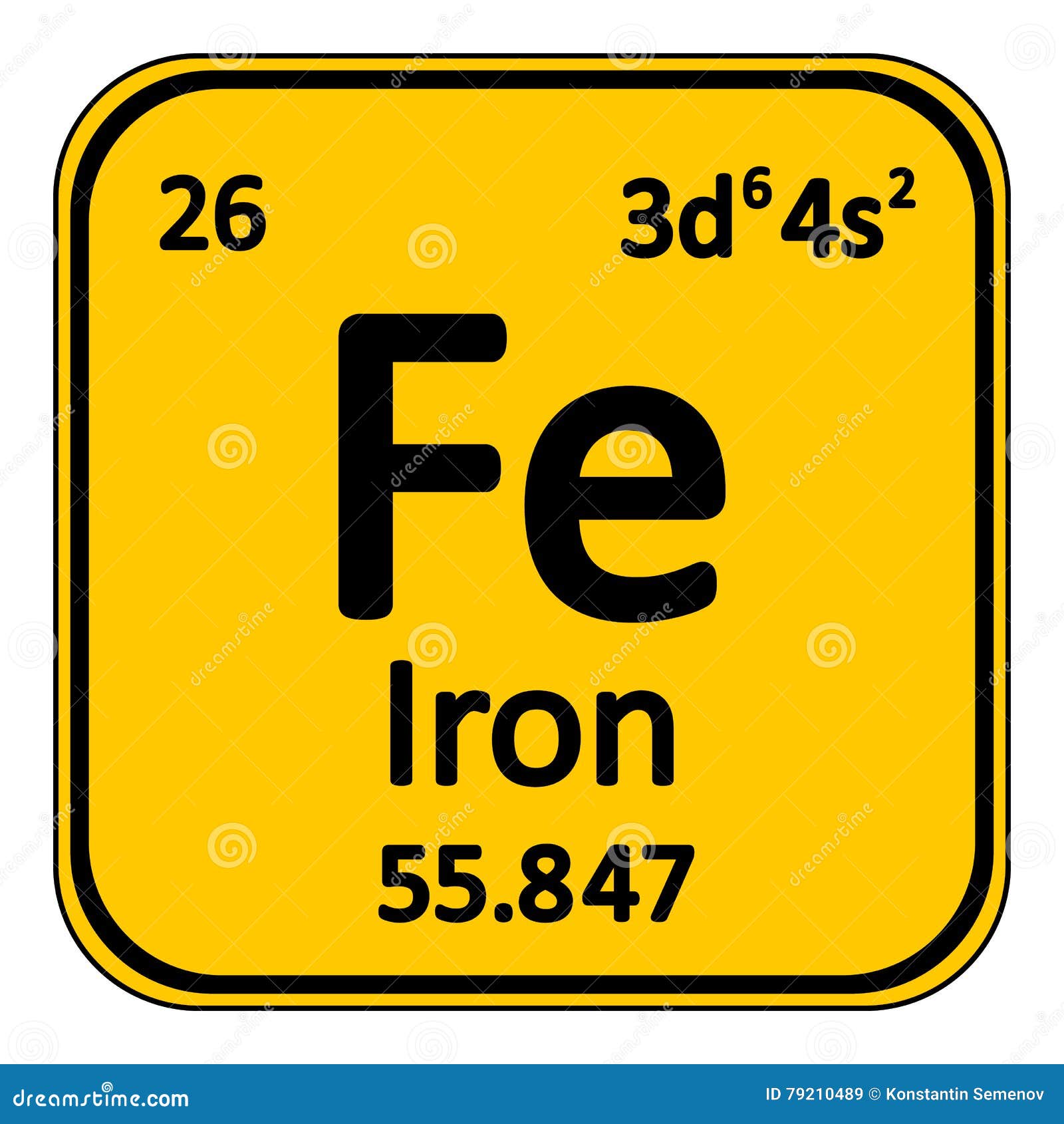 periodic table  iron icon.