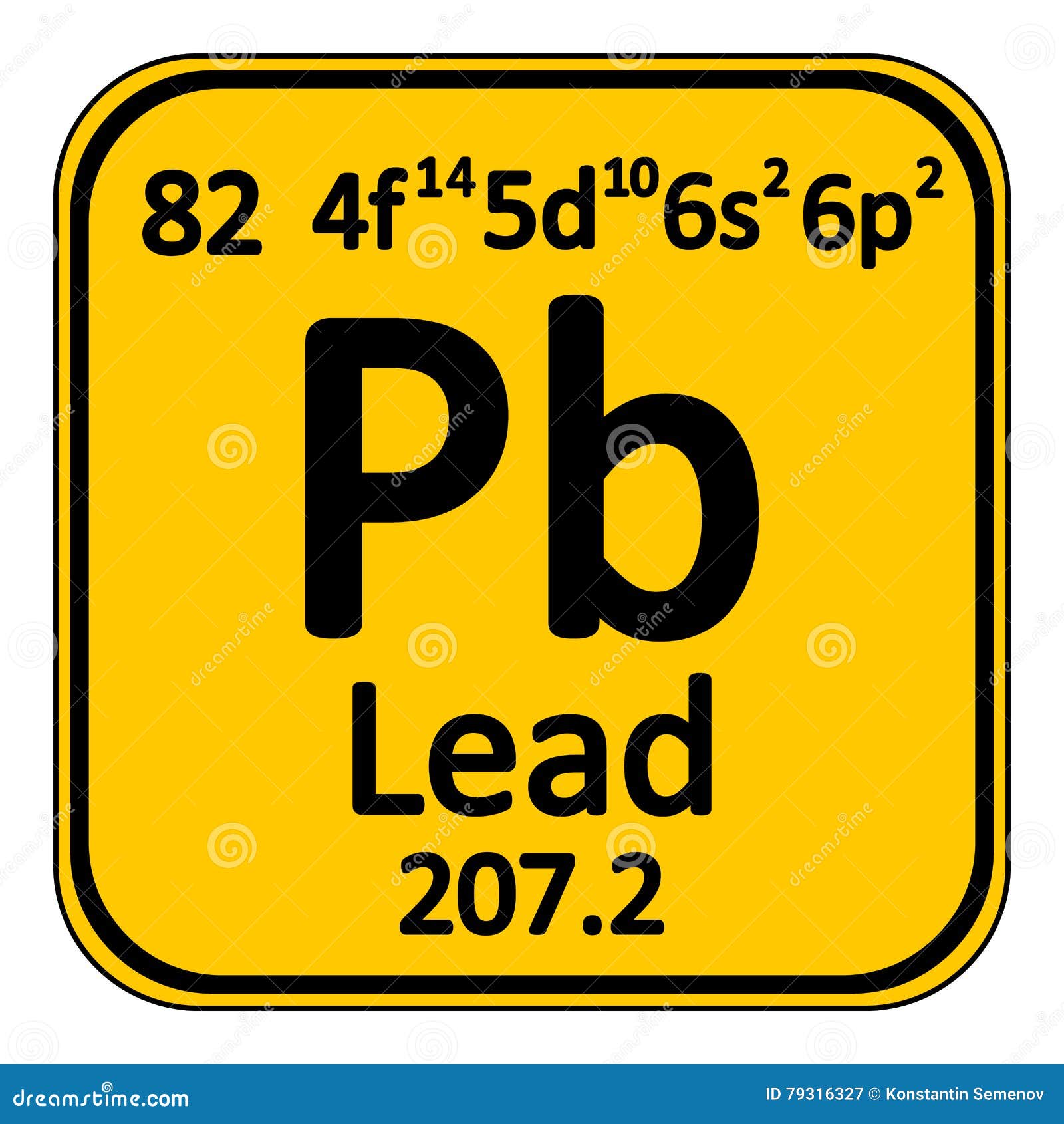 Periodic Table Element Lead Icon. Stock Illustration Illustration of