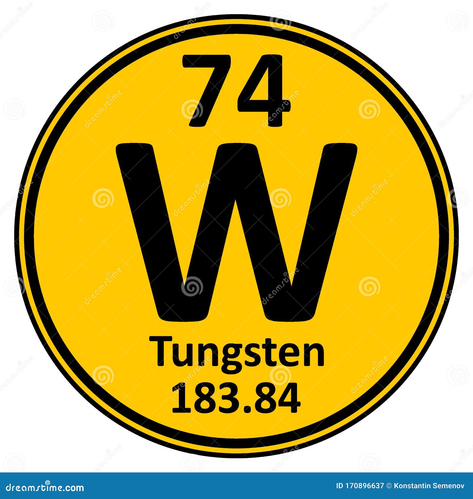 periodic table  tungsten icon