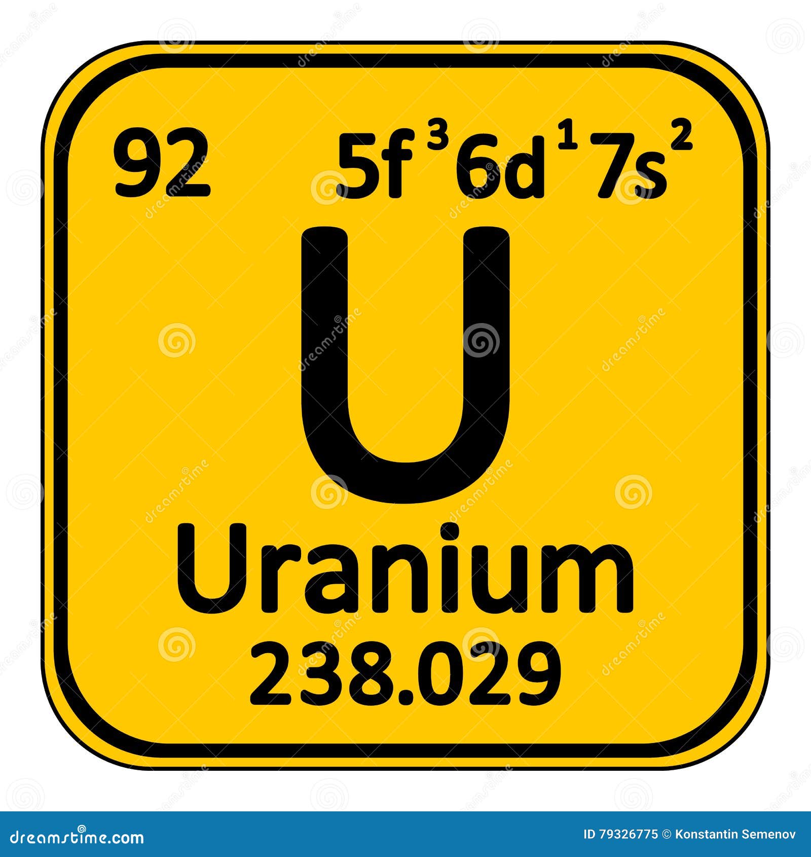 periodic table  uranium icon.