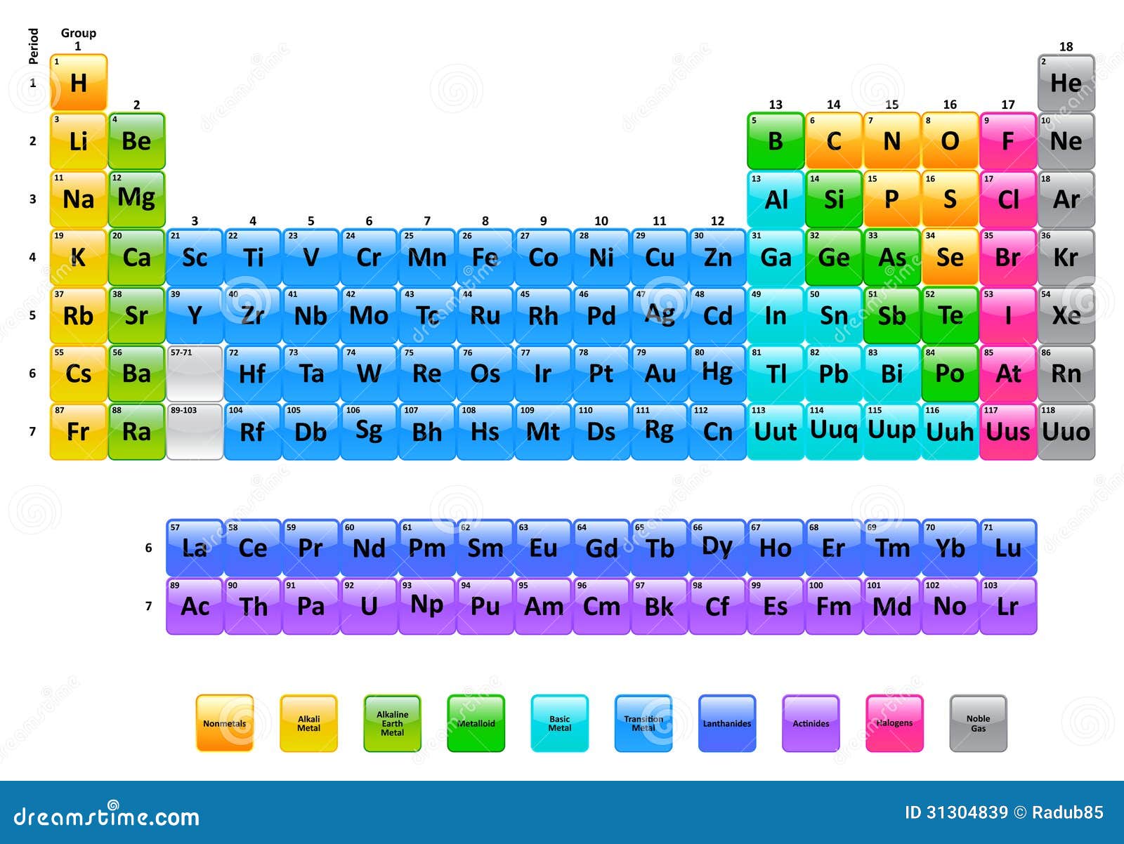 Periodic Table Of Elements Royalty Free Stock Images - Image: 31304839