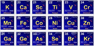 Periodic Table Period 4 Stock Photo CartoonDealer 32012982