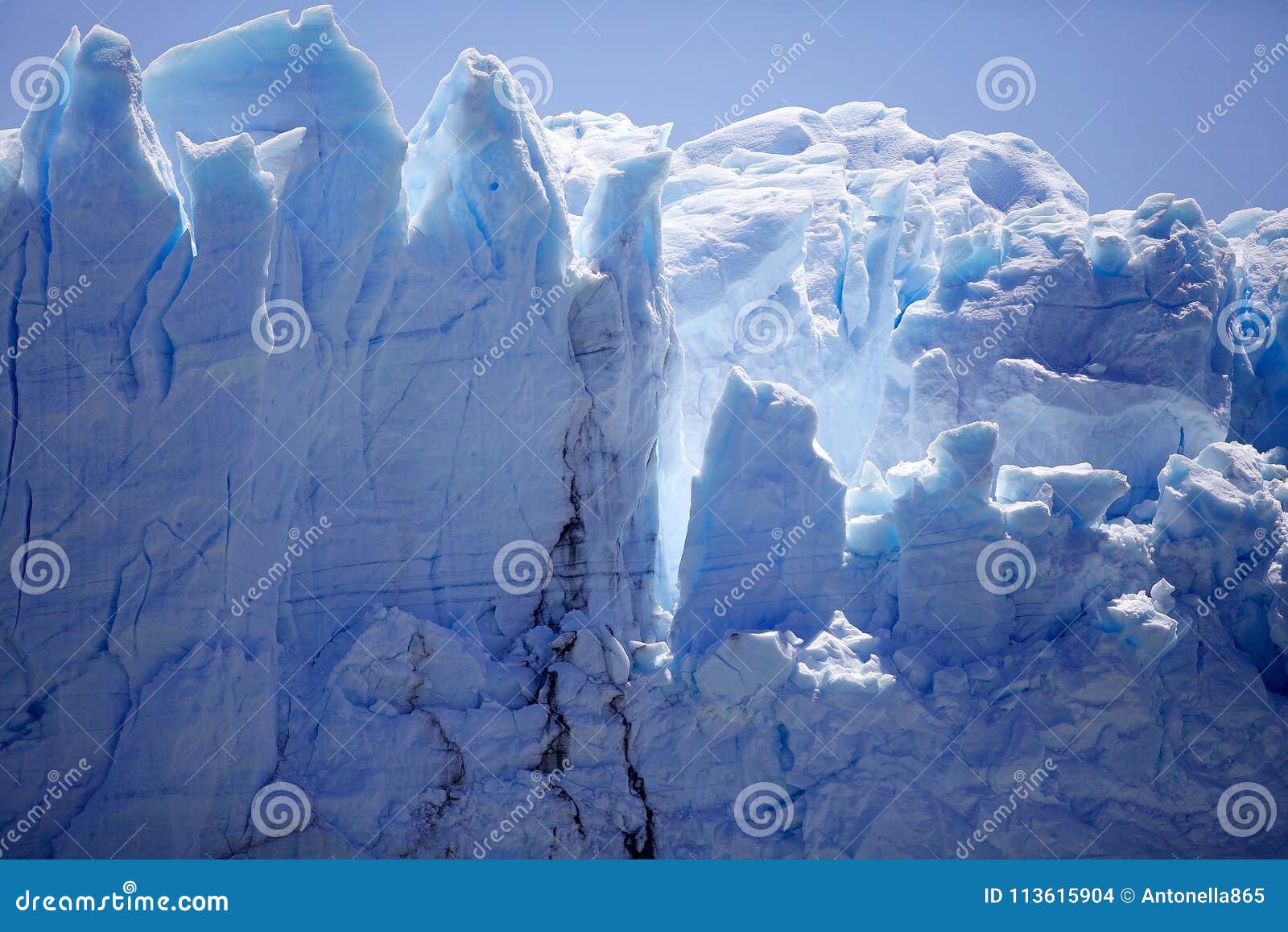 perito moreno glacier view from brazo rico in the argentino lake in patagonia, argentina