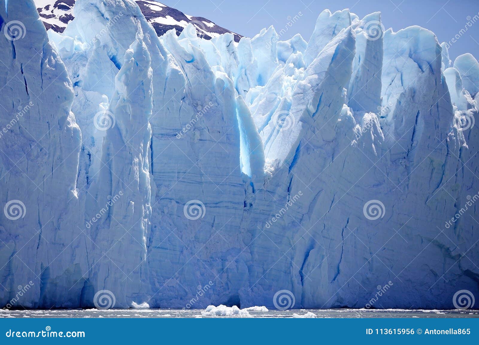 perito moreno glacier view from brazo rico in the argentino lake in patagonia, argentina