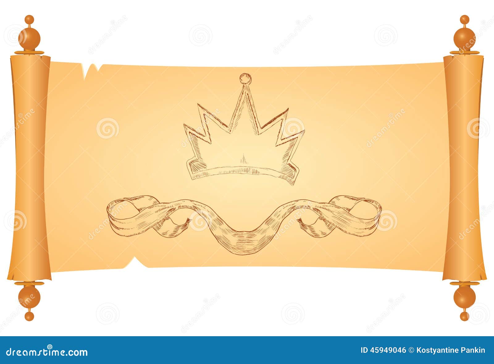 Perkament Met Heraldische Symbolen Vector Illustratie Illustratie Bestaande Uit Symbolen Illustratie