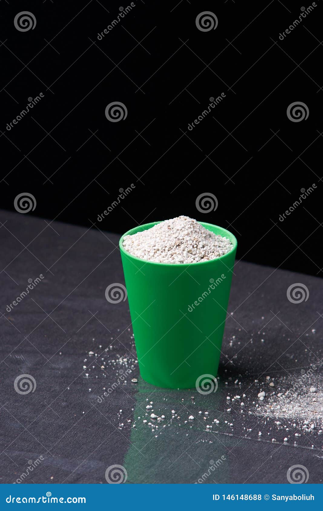 Perlite for Hydroponics Vegetable in Green Pot Stock Photo Image of