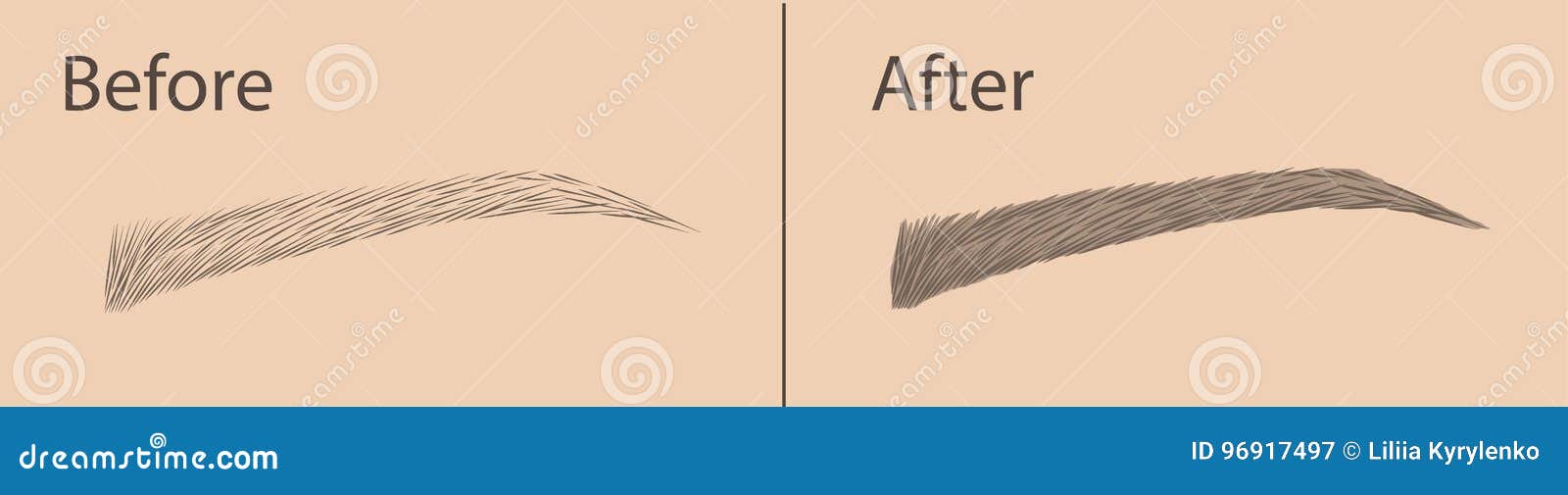 Makeup . Correction of the Shape and Coloring of Salon Procedure. Makeup Stock Vector - Illustration treatment, cosmetics: 96917497