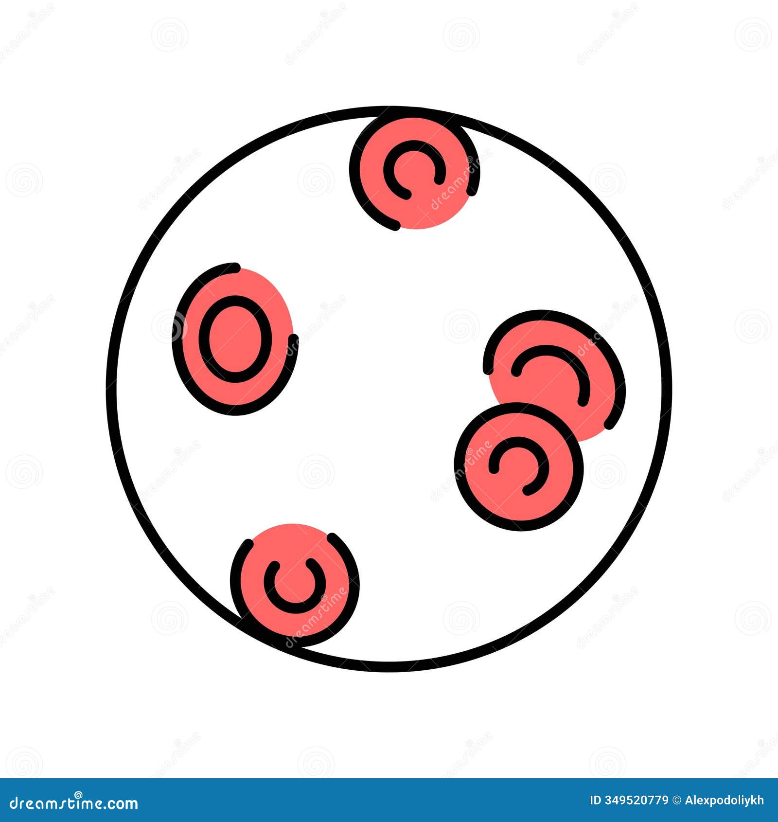 pernicious anemia color line icon. autoimmune diseases