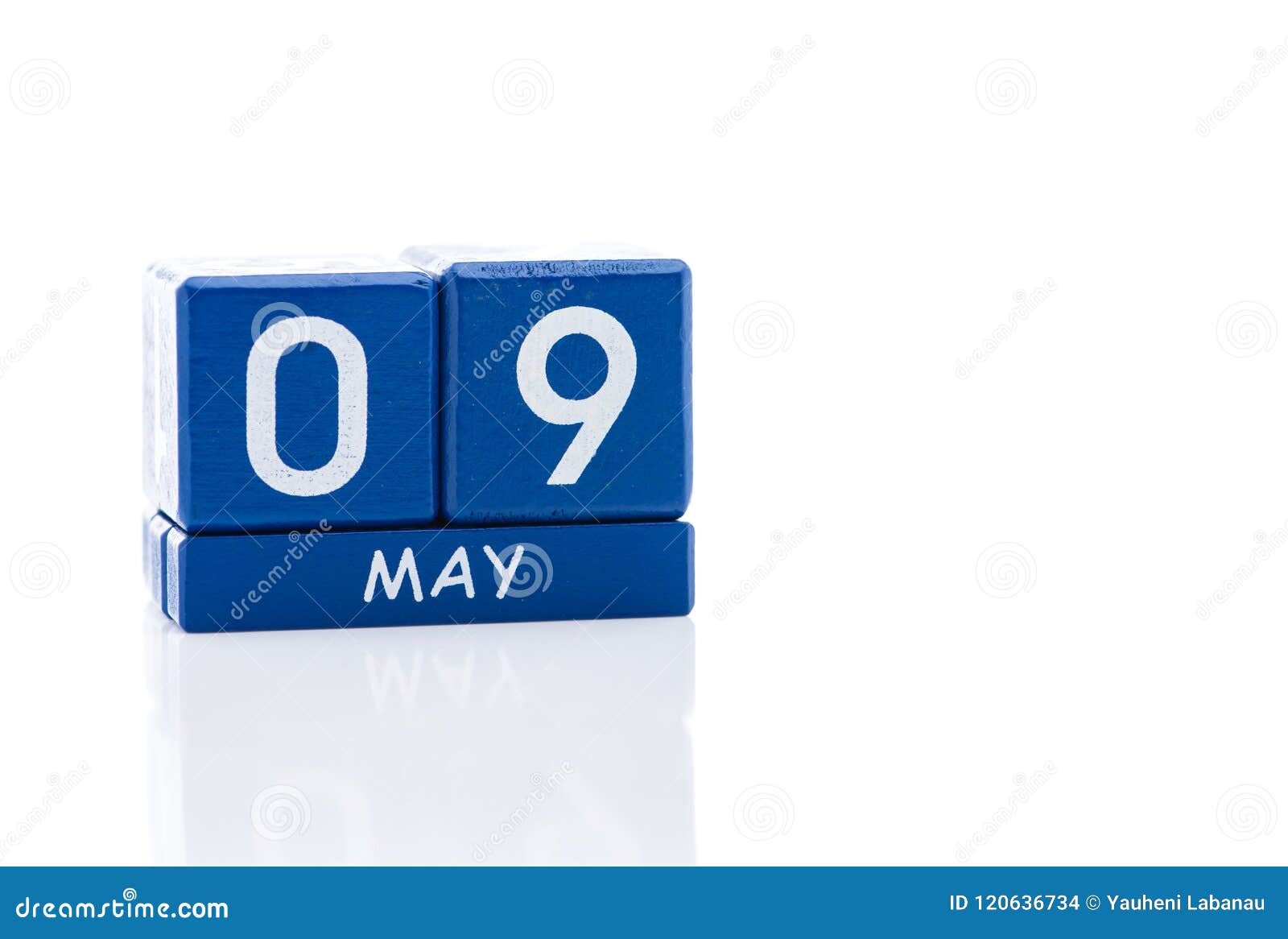 Perpetual Calendar Cube Isolated Stock Photo Image of february