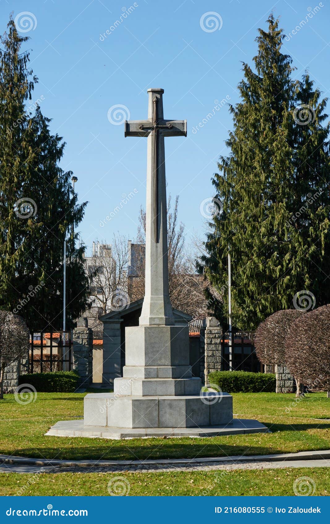 prague, czech republic - march 30, 2021 - prague war cemetery 1939 - 1945. there are even some commonwealth war graves here