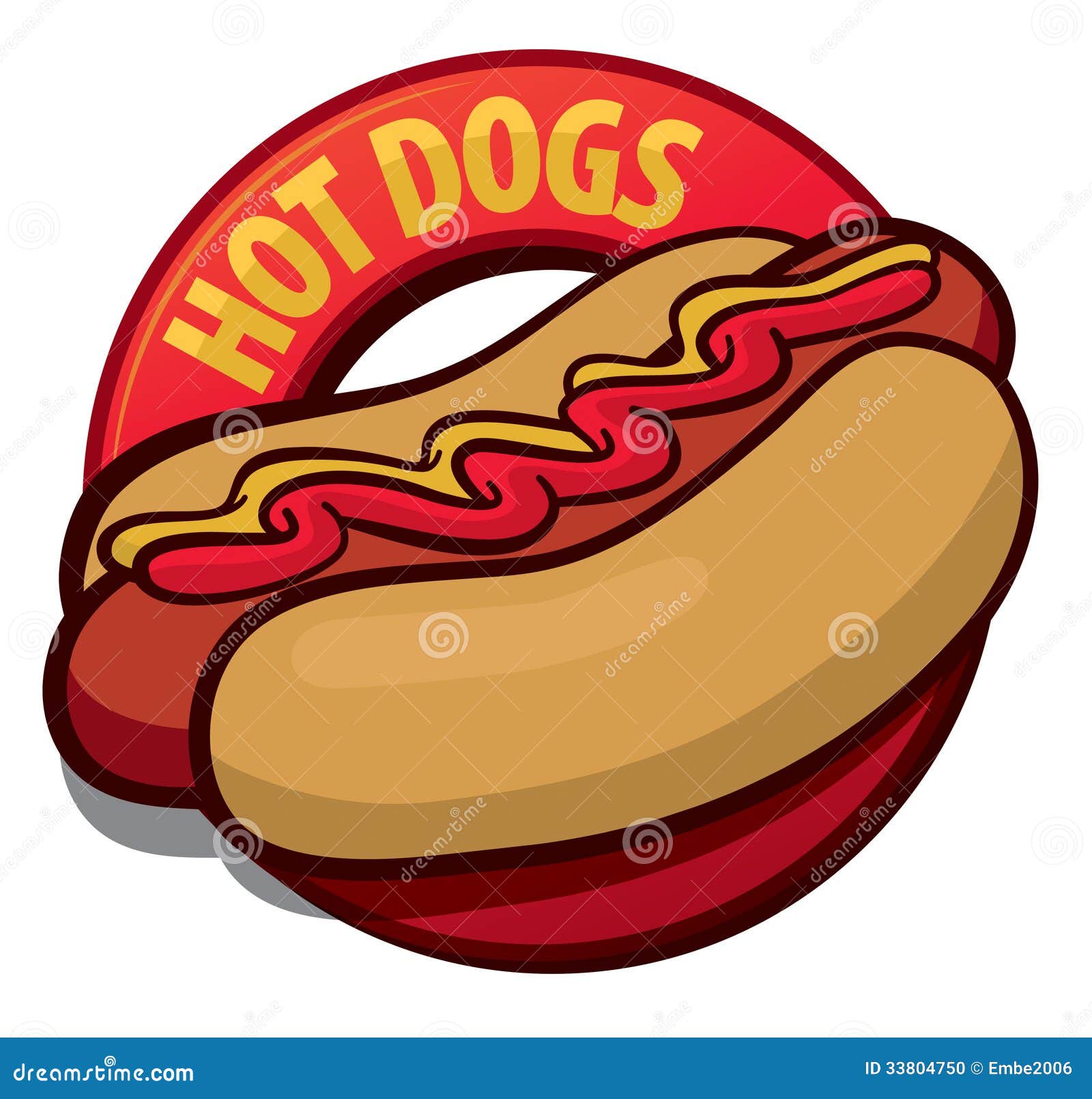 Perrito caliente ilustración del vector. Ilustración de cocina 33804750