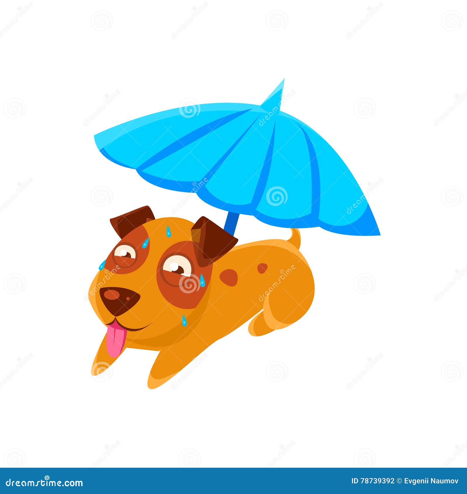 Perrito Que Suda Debajo Del Paraguas En La Playa Ilustración del Vector - Ilustración de plano, caliente: 78739392 Perrito Que Suda Debajo Del Paraguas En La Playa Ilustración del Vector - Ilustración de plano, caliente: 78739392