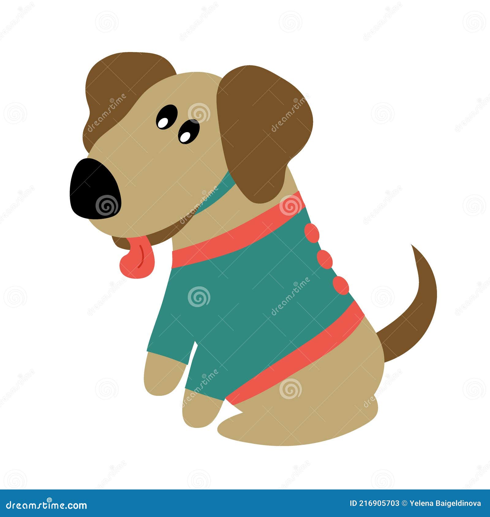 Perro Con Ropa. Accesorios Para Animales. Concepto De Tienda. Ropa Para  Animales Ilustración del Vector - Ilustración de accesorios, sano: 216905703