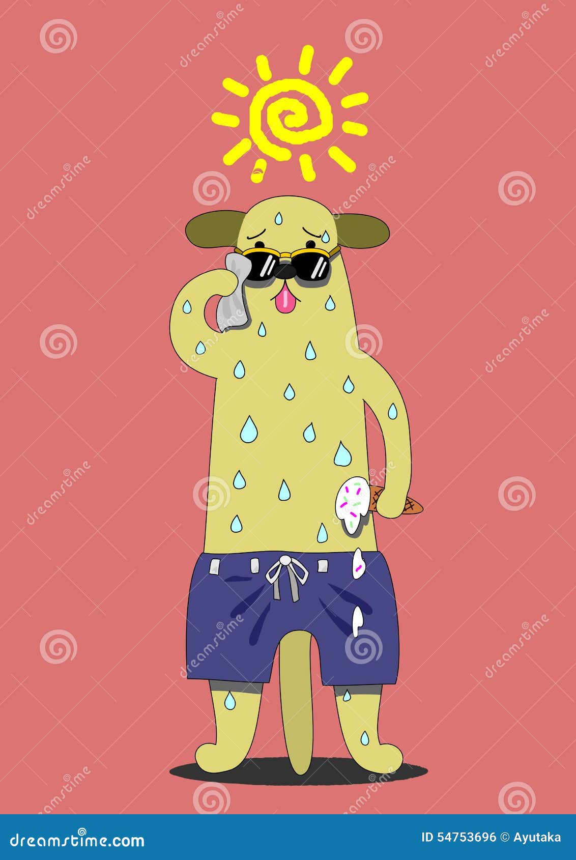 Perro Que Suda Debajo Del Sol Ilustración del Vector - Ilustración de doloroso, animales: 54753696 Perro Que Suda Debajo Del Sol Ilustración del Vector - Ilustración de doloroso, animales: 54753696