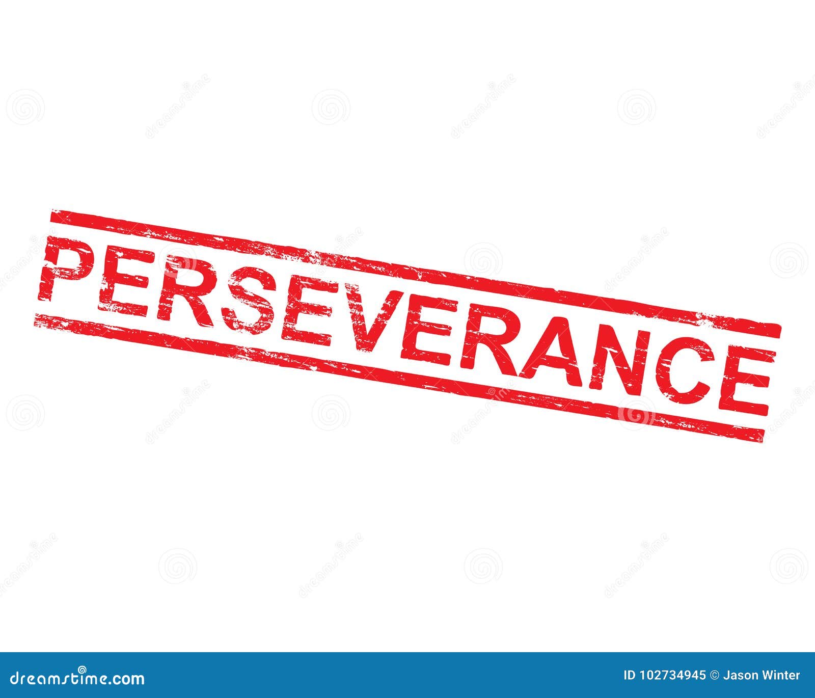 perseverance rubber stamp