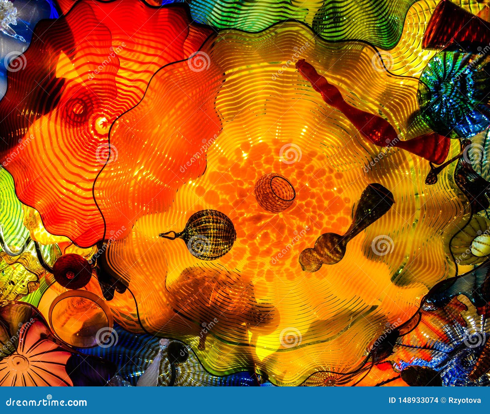 Persian Ceiling Chihuly Garden And Glass Stock Photo