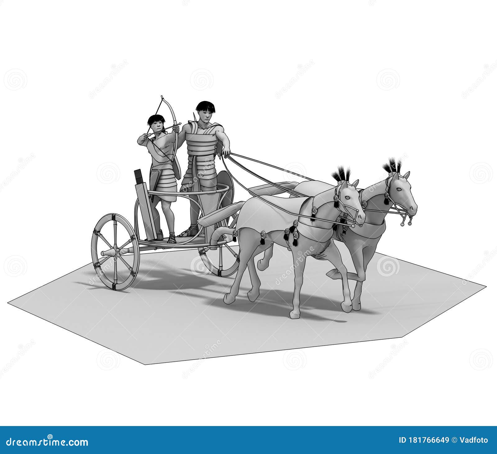 Persian Chariot, 3d Render, Illustration Stock Illustration ...