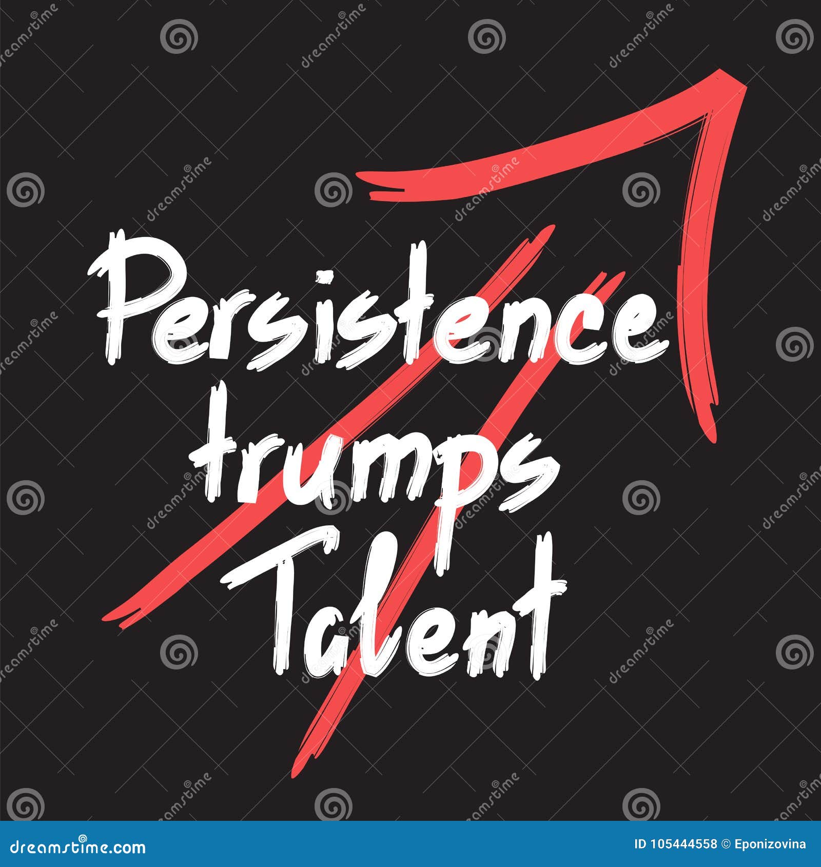 persistence trumps talent quote lettering.