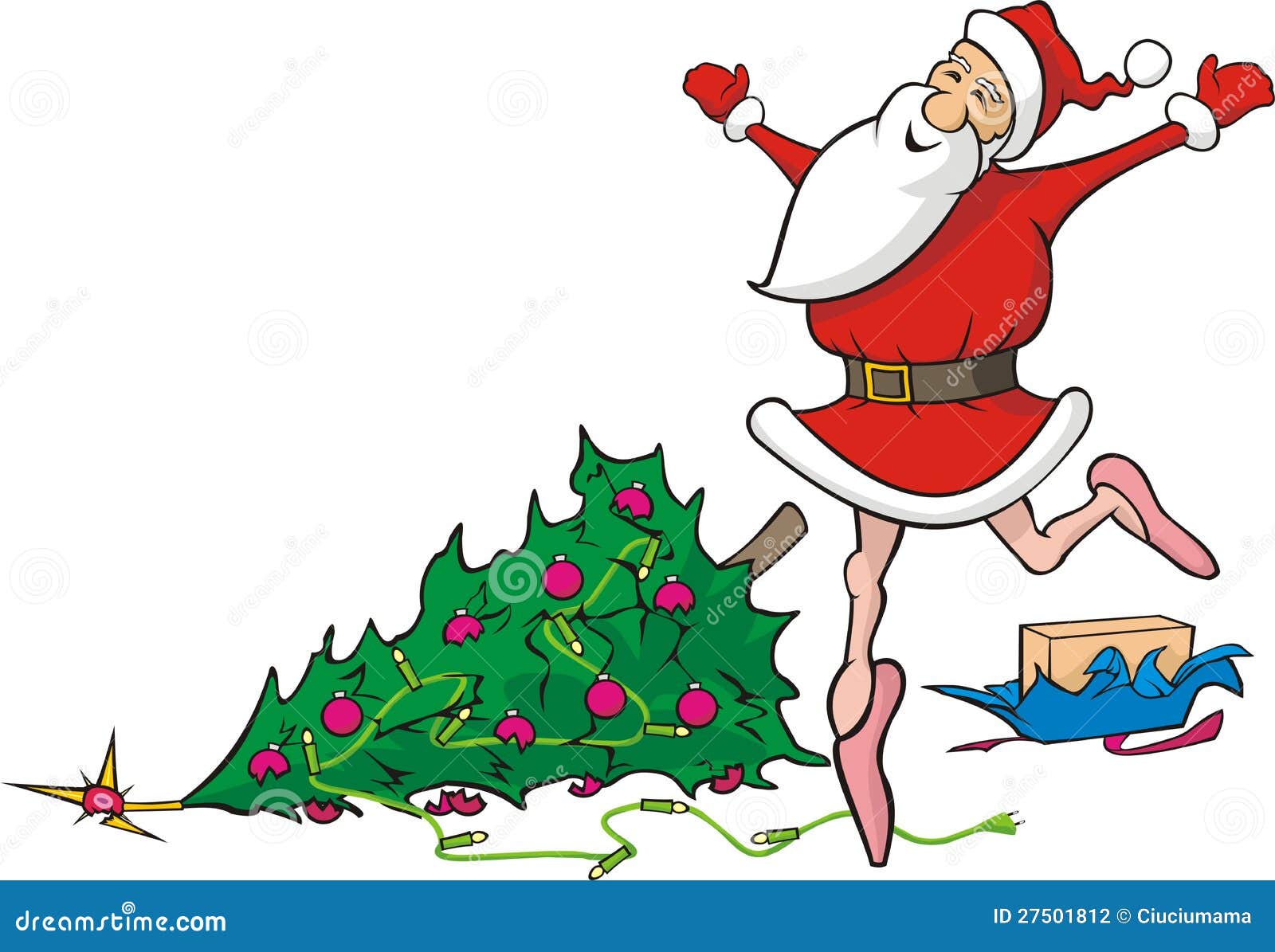 Babbo Natale Balla.Perso Nel Ballare Il Babbo Natale Natale Demolito Illustrazione Vettoriale Illustrazione Di Abete Artistico 27501812